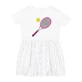 thumbnail image 1 of Inktastic Pink Tennis Racket and Ball Girls Toddler Dress, 1 of 5