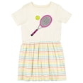 thumbnail image 1 of Inktastic Pink Tennis Racket and Ball Girls Toddler Dress, 1 of 5