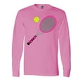 thumbnail image 1 of Inktastic Pink Tennis Racket and Ball Long Sleeve T-Shirt, 1 of 5