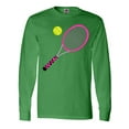 thumbnail image 1 of Inktastic Pink Tennis Racket and Ball Long Sleeve T-Shirt, 1 of 5