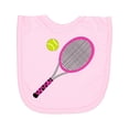 thumbnail image 1 of Inktastic Pink Tennis Racket and Ball Newborn Bib, 1 of 3