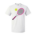 thumbnail image 1 of Inktastic Pink Tennis Racket and Ball T-Shirt, 1 of 5