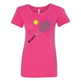 thumbnail image 1 of Inktastic Pink Tennis Racket and Ball Women's T-Shirt, 1 of 5