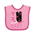 thumbnail image 1 of Inktastic Pink Texas Cowboy Baby Girls Baby Bib, 1 of 4