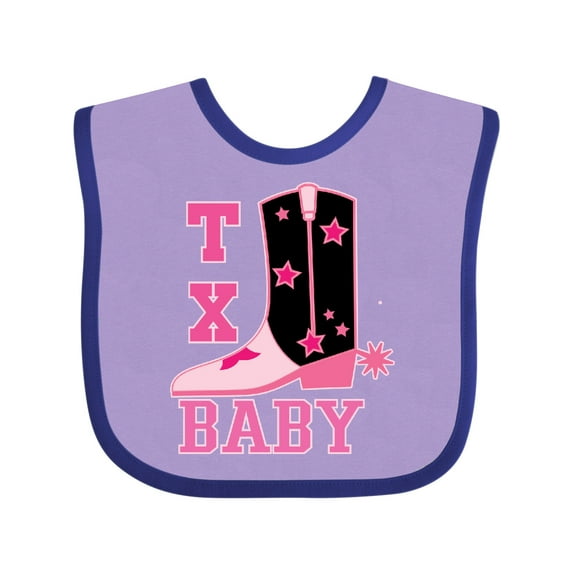 Inktastic Pink Texas Cowboy Baby Girls Baby Bib