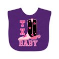 thumbnail image 1 of Inktastic Pink Texas Cowboy Baby Girls Baby Bib, 1 of 4