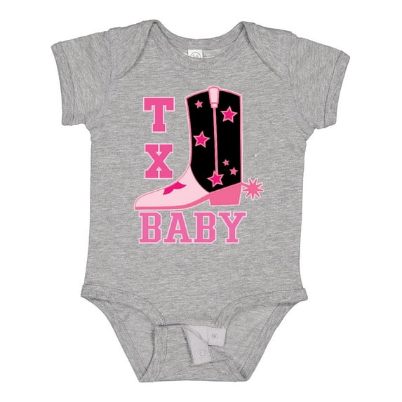 Inktastic Pink Texas Cowboy Baby Girls Baby Bodysuit