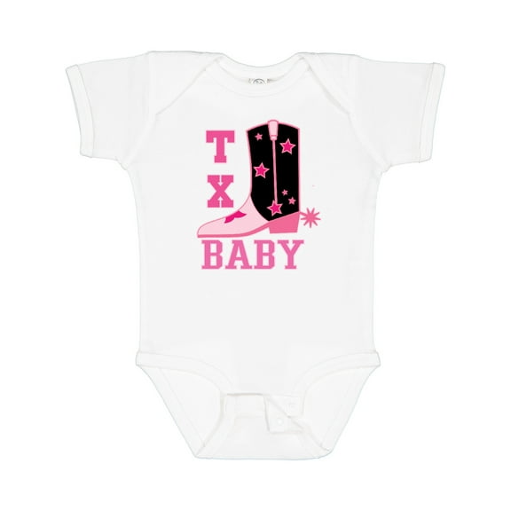 Inktastic Pink Texas Cowboy Baby Girls Baby Bodysuit