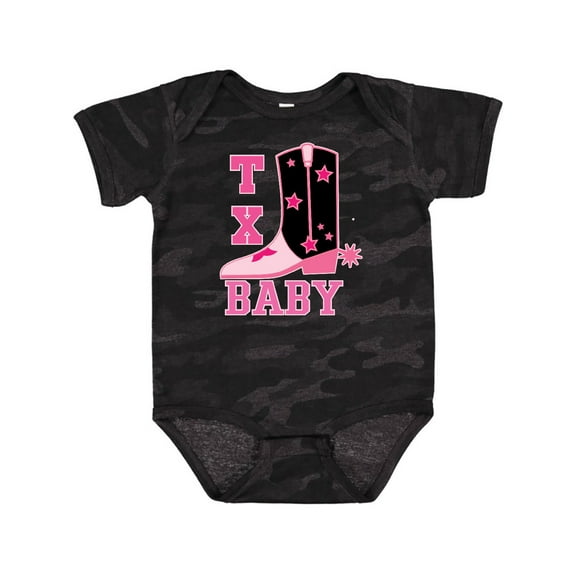 Inktastic Pink Texas Cowboy Baby Girls Baby Bodysuit