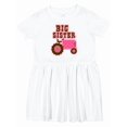 thumbnail image 1 of Inktastic Pink Tractor Big Sister Girls Toddler Dress, 1 of 5