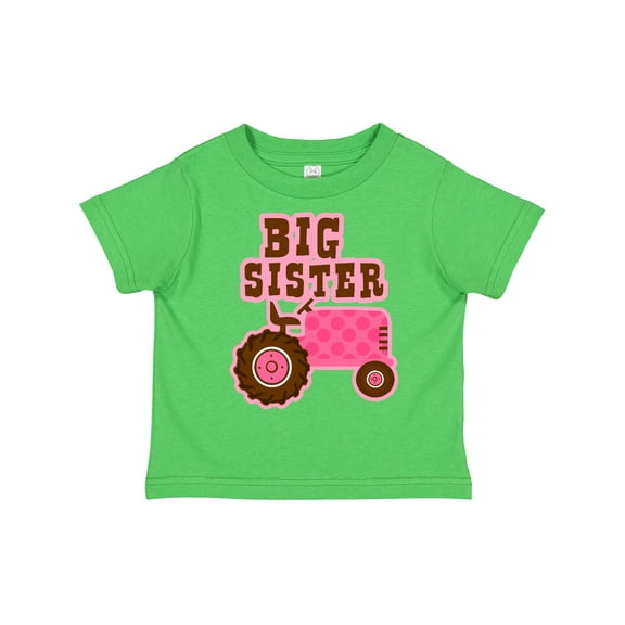 Inktastic Pink Tractor Big Sister Girls Toddler T-Shirt