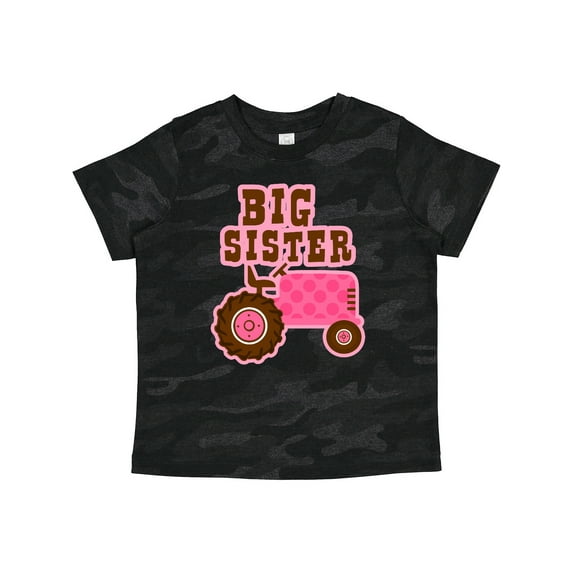 Inktastic Pink Tractor Big Sister Girls Toddler T-Shirt