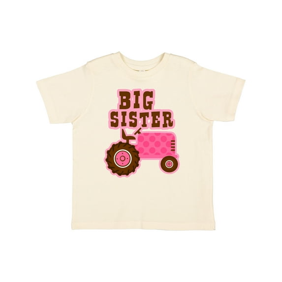 Inktastic Pink Tractor Big Sister Girls Toddler T-Shirt