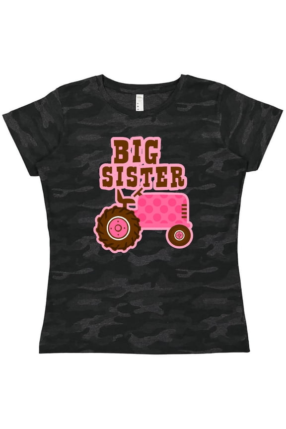 Pink Tractor Big Sister Women's T-Shirt