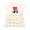 thumbnail image 1 of Inktastic Pink Tractor Little Sister Girls Baby Dress, 1 of 5