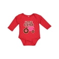thumbnail image 1 of Inktastic Pink Tractor Little Sister Girls Long Sleeve Baby Bodysuit, 1 of 5