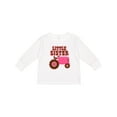 thumbnail image 1 of Inktastic Pink Tractor Little Sister Girls Long Sleeve Toddler T-Shirt, 1 of 5