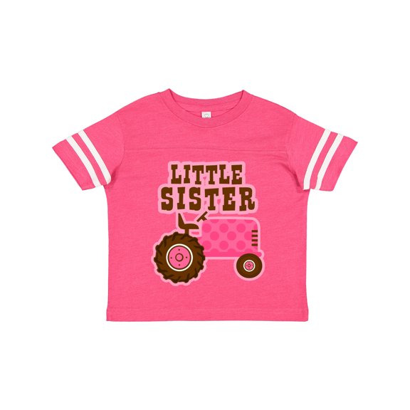 Inktastic Pink Tractor Little Sister Girls Toddler T-Shirt