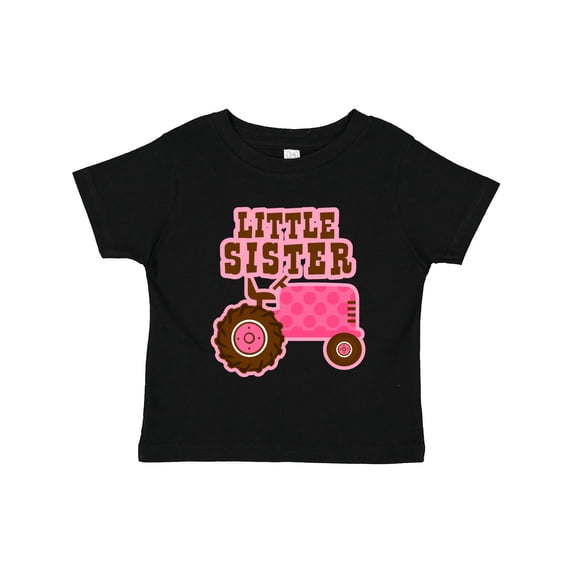 Inktastic Pink Tractor Little Sister Girls Toddler T-Shirt