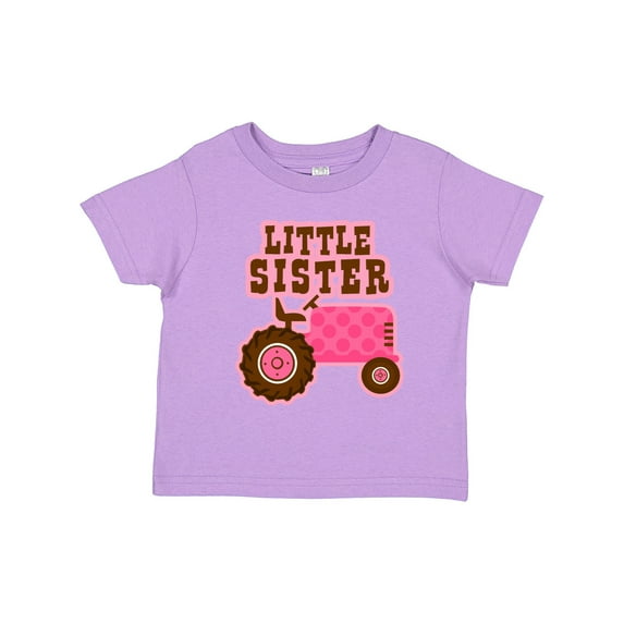 Inktastic Pink Tractor Little Sister Girls Toddler T-Shirt