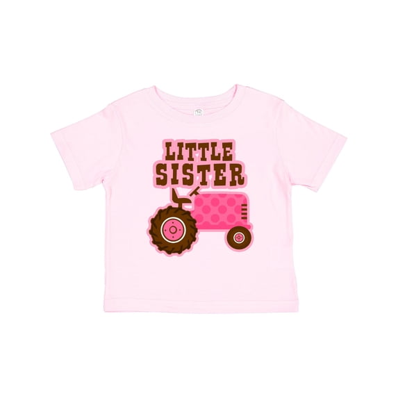 Inktastic Pink Tractor Little Sister Girls Toddler T-Shirt