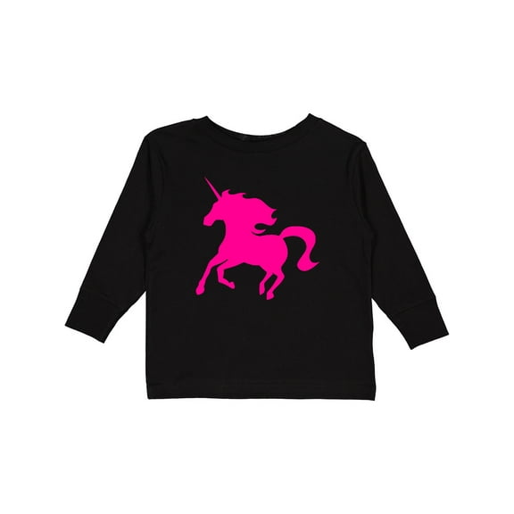 Inktastic Pink Unicorn Boys or Girls Long Sleeve Toddler T-Shirt