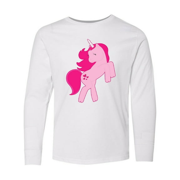 Inktastic Pink Unicorn Long Sleeve Youth T-Shirt