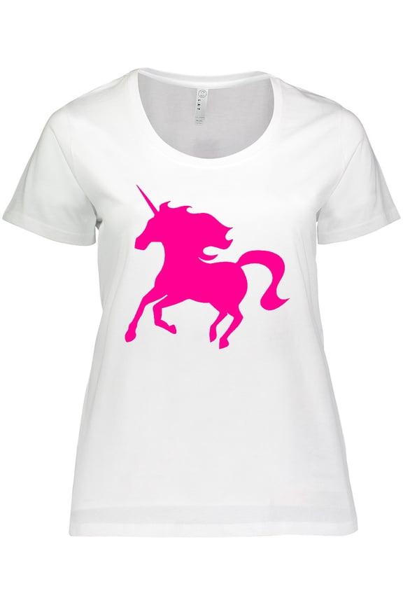 Pink Unicorn Women's Plus Size T-Shirt