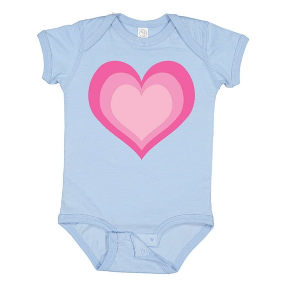 Inktastic Pink Valentine Heart Girls Baby Bodysuit