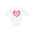thumbnail image 1 of Inktastic Pink Valentine Heart Girls Long Sleeve Baby Bodysuit, 1 of 5
