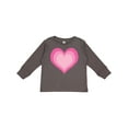 thumbnail image 1 of Inktastic Pink Valentine Heart Girls Long Sleeve Toddler T-Shirt, 1 of 5