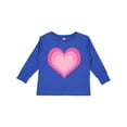 thumbnail image 1 of Inktastic Pink Valentine Heart Girls Long Sleeve Toddler T-Shirt, 1 of 5