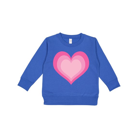 Inktastic Pink Valentine Heart Toddler Sweatshirt