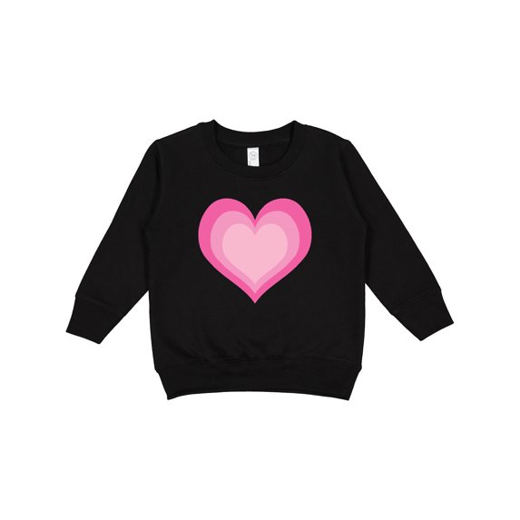 Inktastic Pink Valentine Heart Toddler Sweatshirt