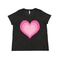 thumbnail image 1 of Inktastic Pink Valentine Heart Women's Plus Size T-Shirt, 1 of 5