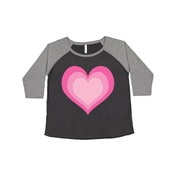 Inktastic Pink Valentine Heart Women's Plus Size T-Shirt