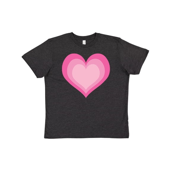 Inktastic Pink Valentine Heart Youth T-Shirt