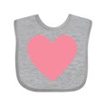 thumbnail image 1 of Inktastic Pink Valentine's Day Heart Boys or Girls Baby Bib, 1 of 4