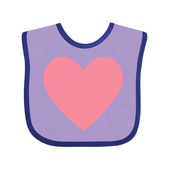 Inktastic Pink Valentine's Day Heart Boys or Girls Baby Bib