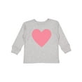 thumbnail image 1 of Inktastic Pink Valentine's Day Heart Boys or Girls Long Sleeve Toddler T-Shirt, 1 of 5