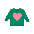 thumbnail image 1 of Inktastic Pink Valentine's Day Heart Boys or Girls Long Sleeve Toddler T-Shirt, 1 of 5