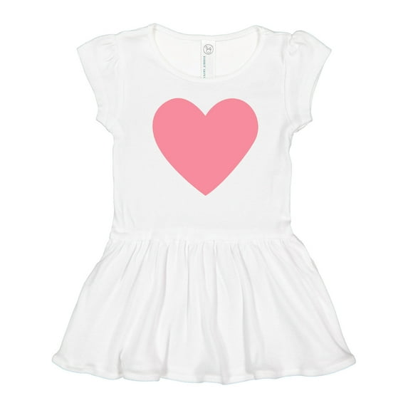 Inktastic Pink Valentine's Day Heart Girls Toddler Dress