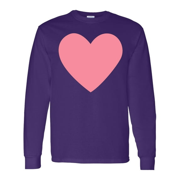 Inktastic Pink Valentine's Day Heart Long Sleeve T-Shirt
