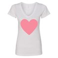 thumbnail image 1 of Inktastic Pink Valentine's Day Heart Women's V-Neck T-Shirt, 1 of 5