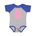 thumbnail image 1 of Inktastic Pink and White Polka Dots Letter H Boys or Girls Baby Bodysuit, 1 of 5
