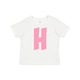 thumbnail image 1 of Inktastic Pink and White Polka Dots Letter H Boys or Girls Baby T-Shirt, 1 of 5