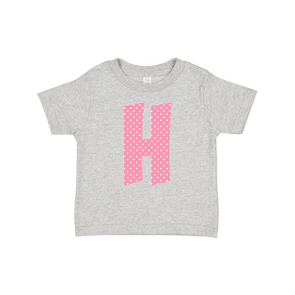 Inktastic Pink and White Polka Dots Letter H Boys or Girls Baby T-Shirt