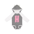 thumbnail image 1 of Inktastic Pink and White Polka Dots Letter H Boys or Girls Long Sleeve Baby Bodysuit, 1 of 5