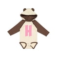 thumbnail image 1 of Inktastic Pink and White Polka Dots Letter H Boys or Girls Long Sleeve Baby Bodysuit, 1 of 5