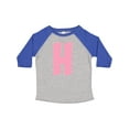 thumbnail image 1 of Inktastic Pink and White Polka Dots Letter H Boys or Girls Toddler T-Shirt, 1 of 5